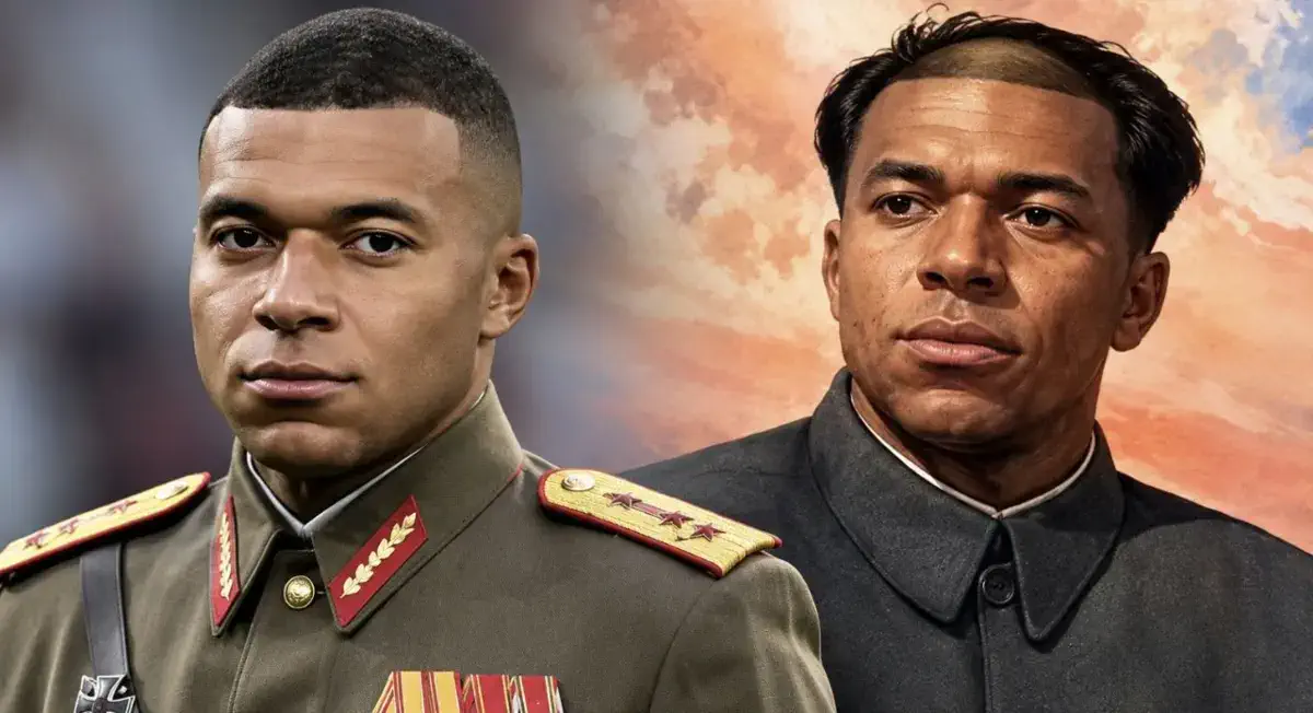 Mbappe Mao Szedun qiyofasida tasvirlangan mem